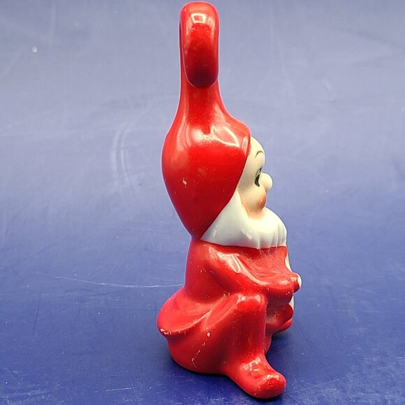 Vintage MCM Japan Christmas Elf Pixie Gnome Santa Hanger Gold Star Kitsch - Picture 5 of 11